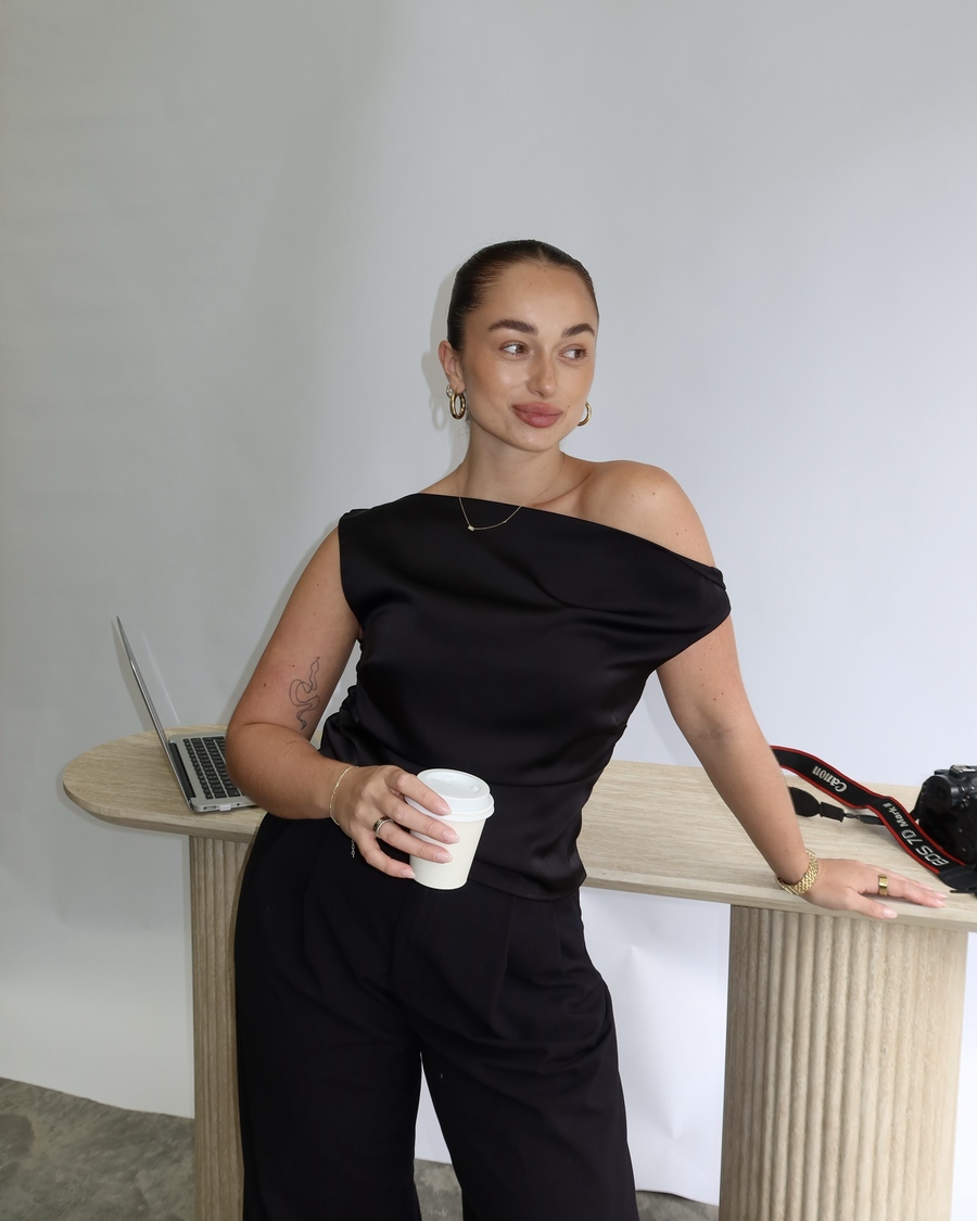 Personal branding portrait at the desk